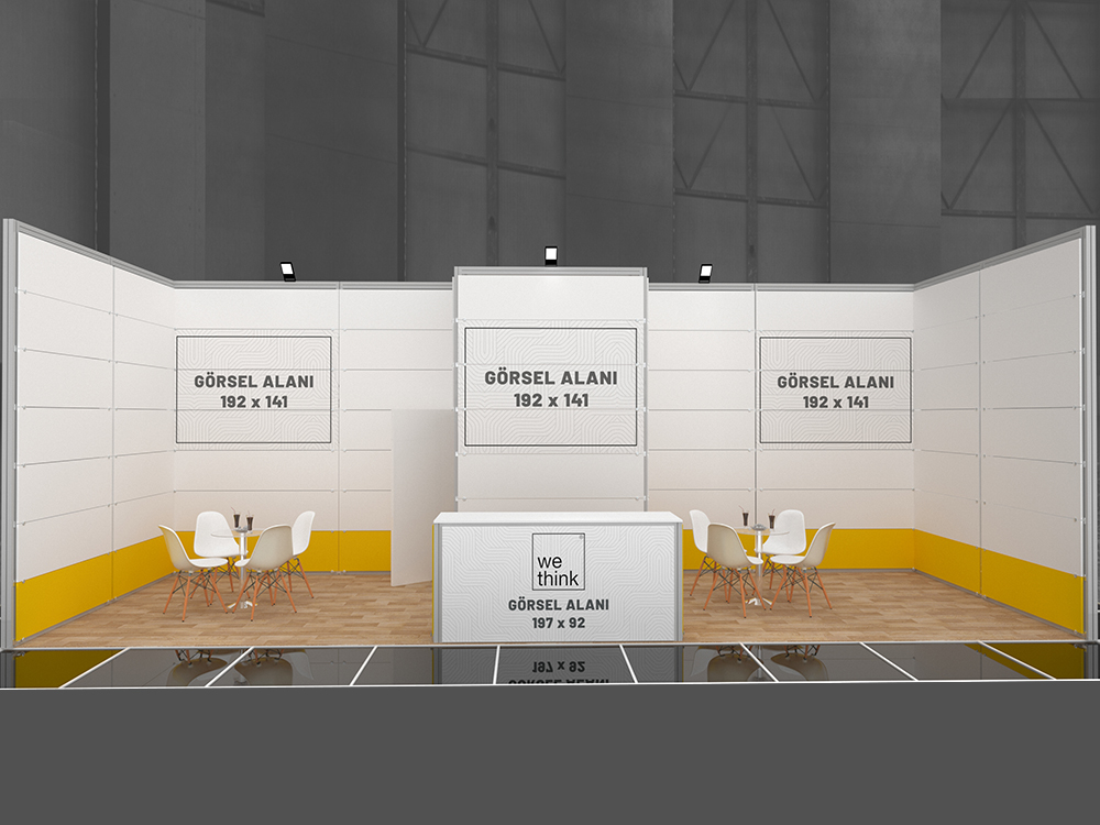 Maxima Fuar Standı Tek Cepheli 3x9m