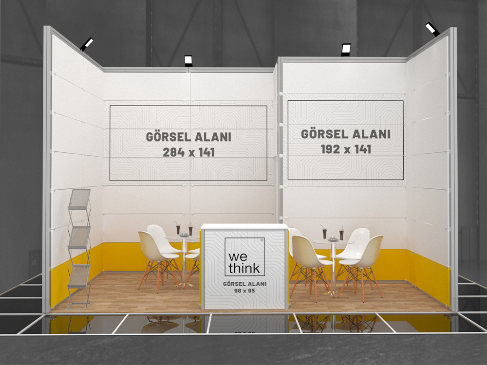 Maxima Fuar Standı Tek Cepheli 3x5m