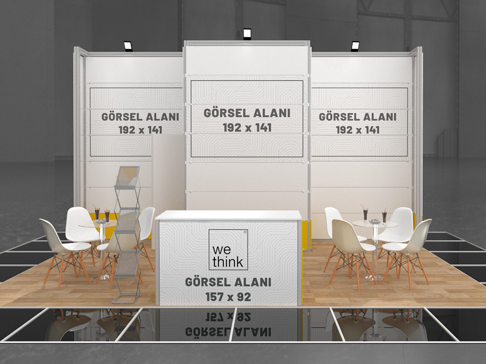 Maxima Fuar Standı Üç Cepheli 4x6m