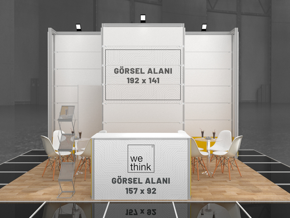 Maxima Fuar Standı Üç Cepheli 4x5m