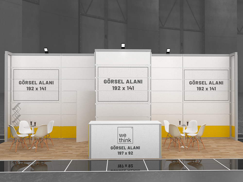 Maxima Fuar Standı Üç Cepheli 3x9m