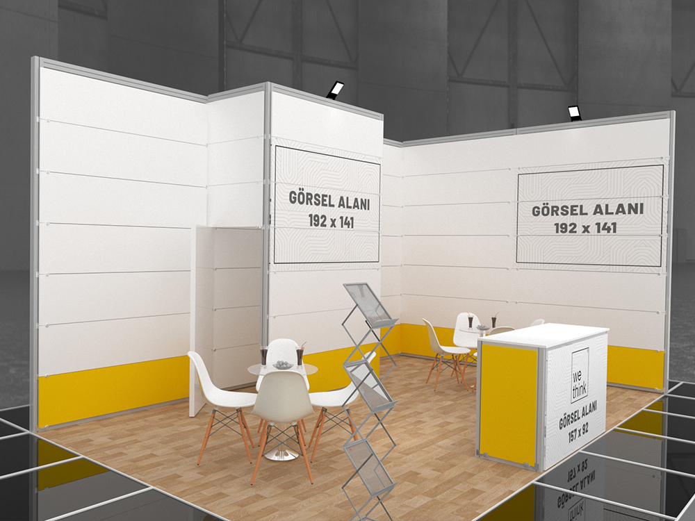 Maxima Fuar Standı İki Cepheli 4x6m